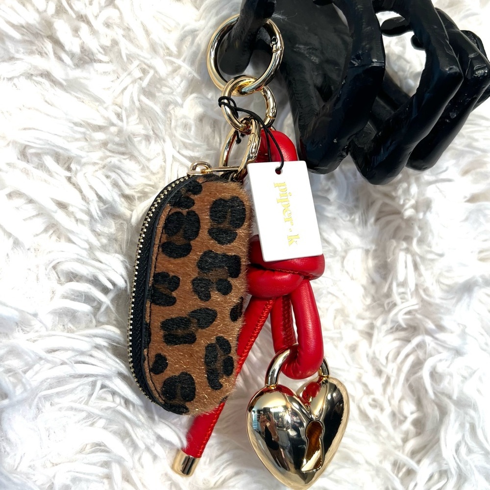 🐆❤️Piper K Gorgeous Leopard Mini Coin Purse Handbag Charm❤️🐆NWT - Picture 6 of 12